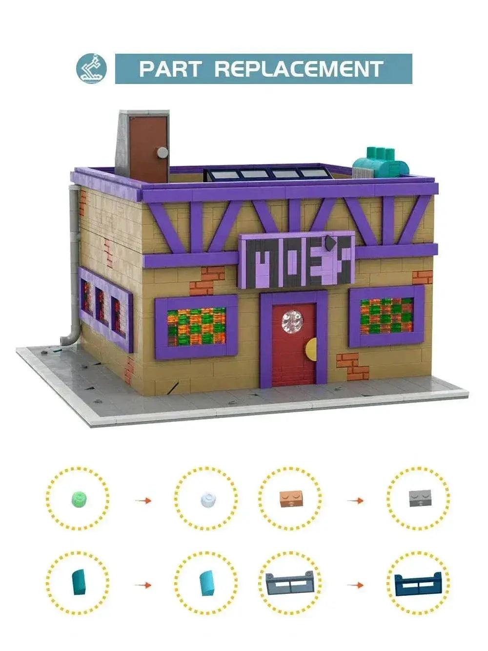  MOC Homer & Moe's Tavern Building Blocks Set -  ToylandEU™