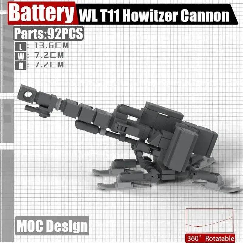  MOC MOC Military Base Cannon Building Blocks Toys Set Bricks Building Bricks MOC -  ToylandEU™