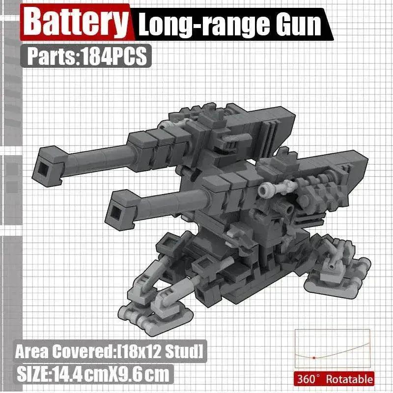 MOC MOC Military Base Cannon Building Blocks Toys Set Bricks Building Bricks MOC -  ToylandEU™