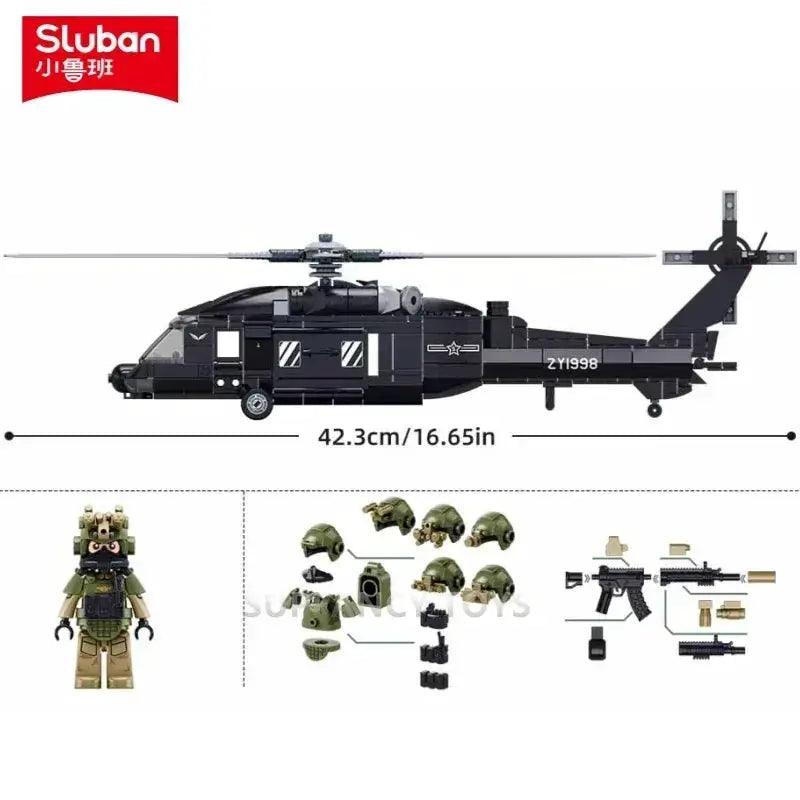  MOC Military Helicopter Building Blocks Educational Kit -  ToylandEU™
