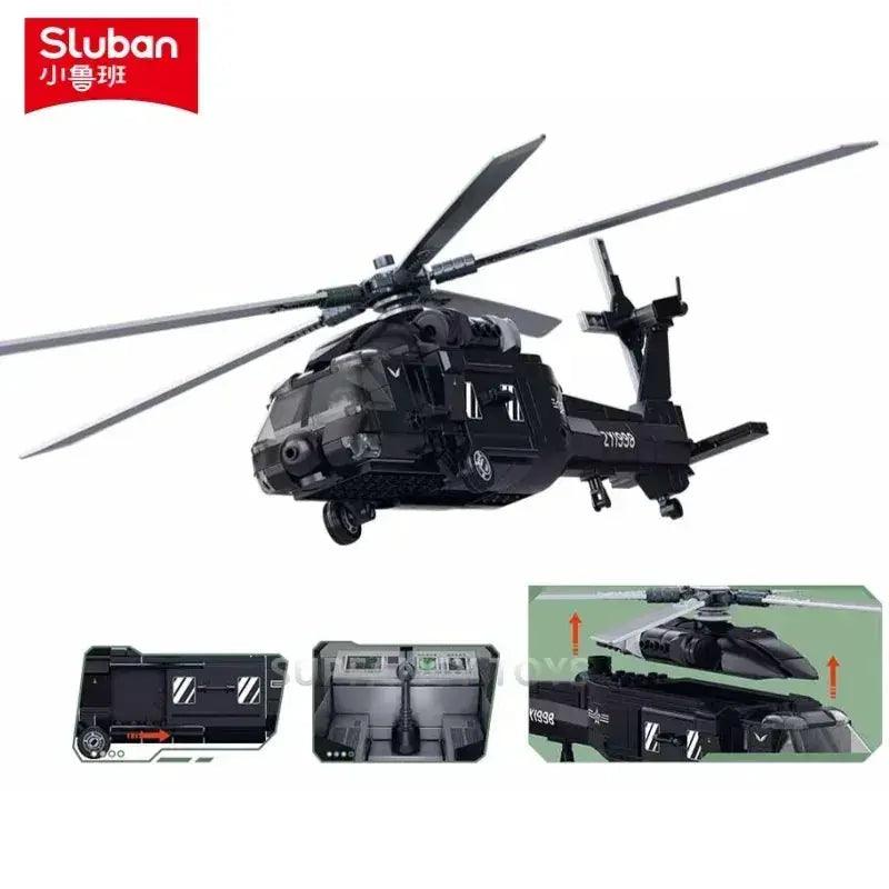  MOC Military Helicopter Building Blocks Educational Kit -  ToylandEU™