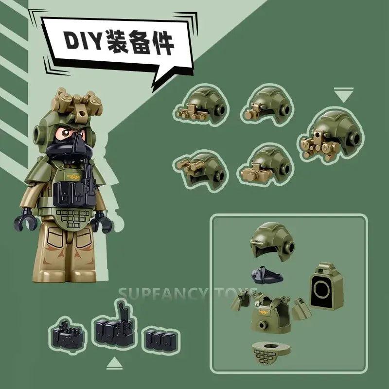  MOC Military Helicopter Building Blocks Educational Kit -  ToylandEU™