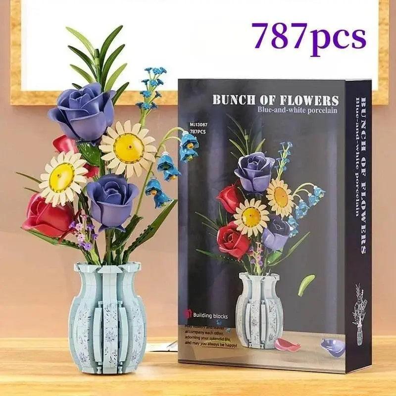  MOC Creative Rose Building Blocks Set Model Flower Pot Gifts -  ToylandEU™