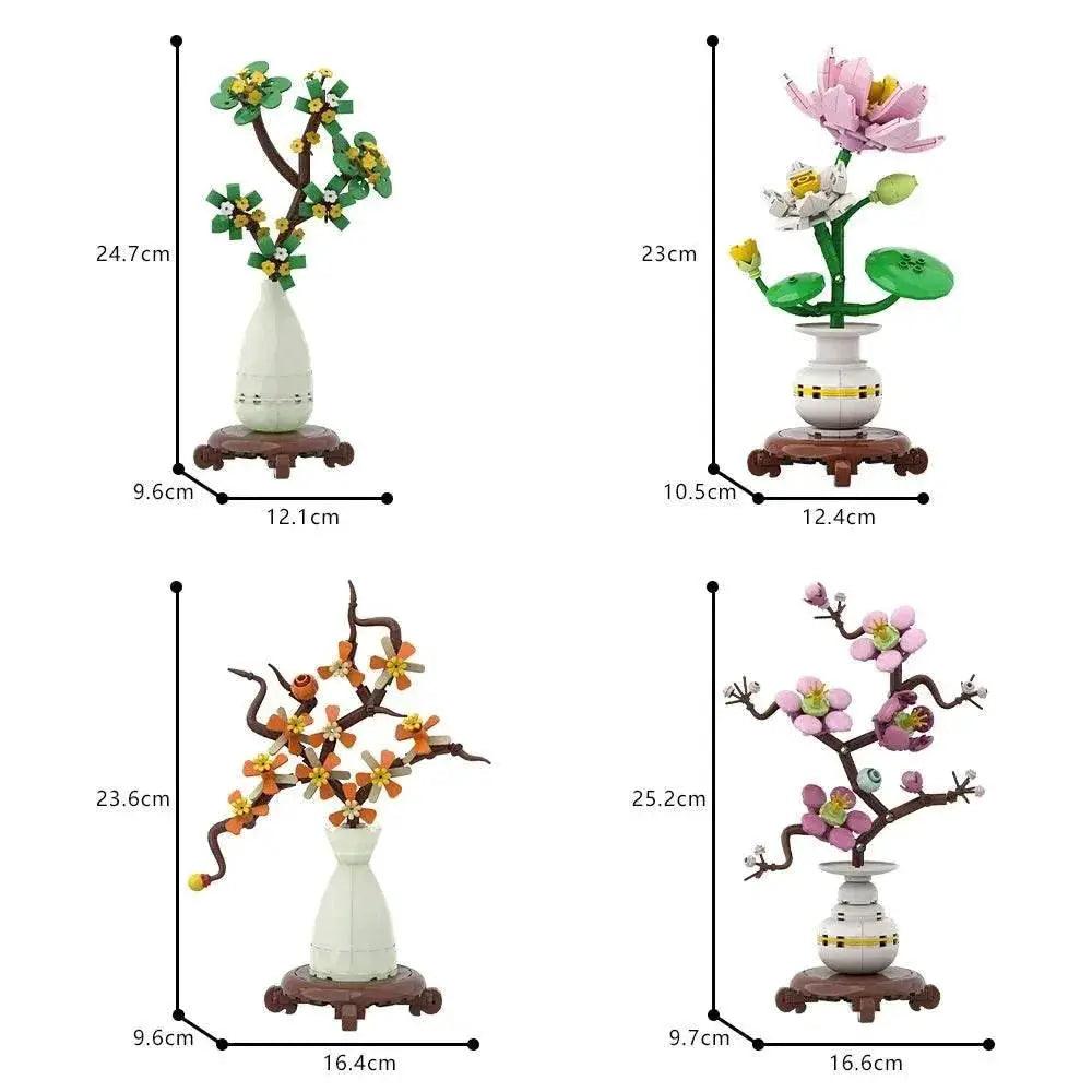  MOC MOCFour Season Flower Bonsai Building Blocks Gift Set -  ToylandEU™