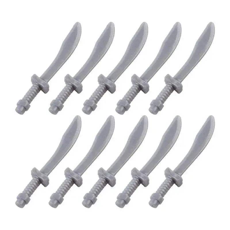  MOC Medieval Military Weapons Building Blocks Sword Warrior Figures -  ToylandEU™
