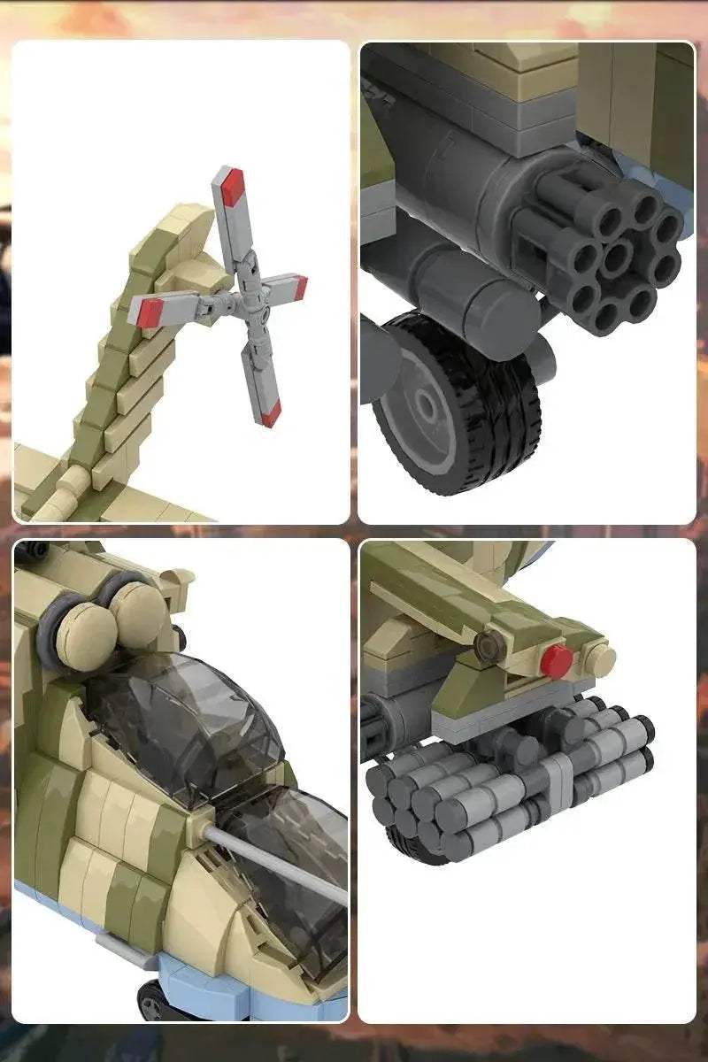  MOC MOC Mil-Mi35M Fighter Model Building Blocks Brick Building Bricks MOC Gift -  ToylandEU™