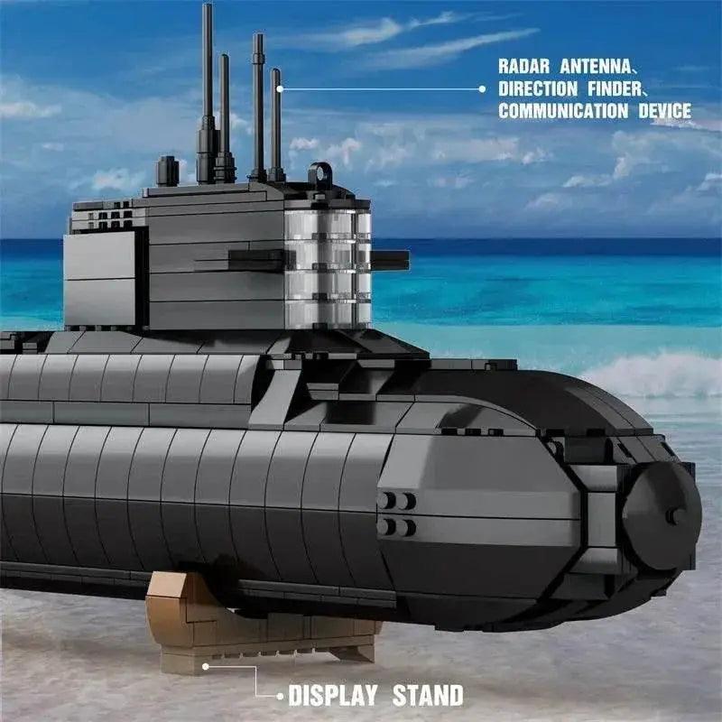  MOC 1498PCS Military Large Strategic Nuclear Submarine Building Blocks Warship Arms Model Bricks Set for Kids DIY Toys -  ToylandEU™