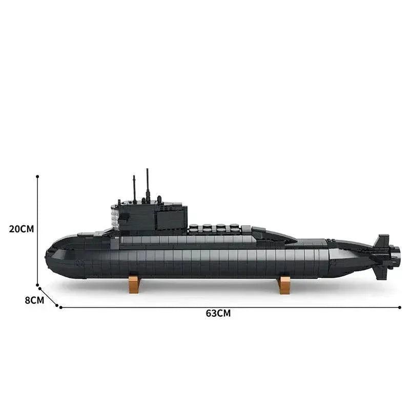  MOC 1498PCS Military Large Strategic Nuclear Submarine Building Blocks Warship Arms Model Bricks Set for Kids DIY Toys -  ToylandEU™