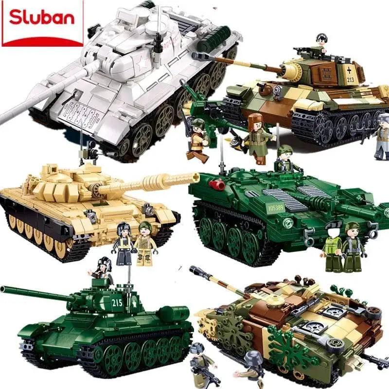  MOC Military Series Building Blocks WW2 Heavy Battle Tank Set -  ToylandEU™