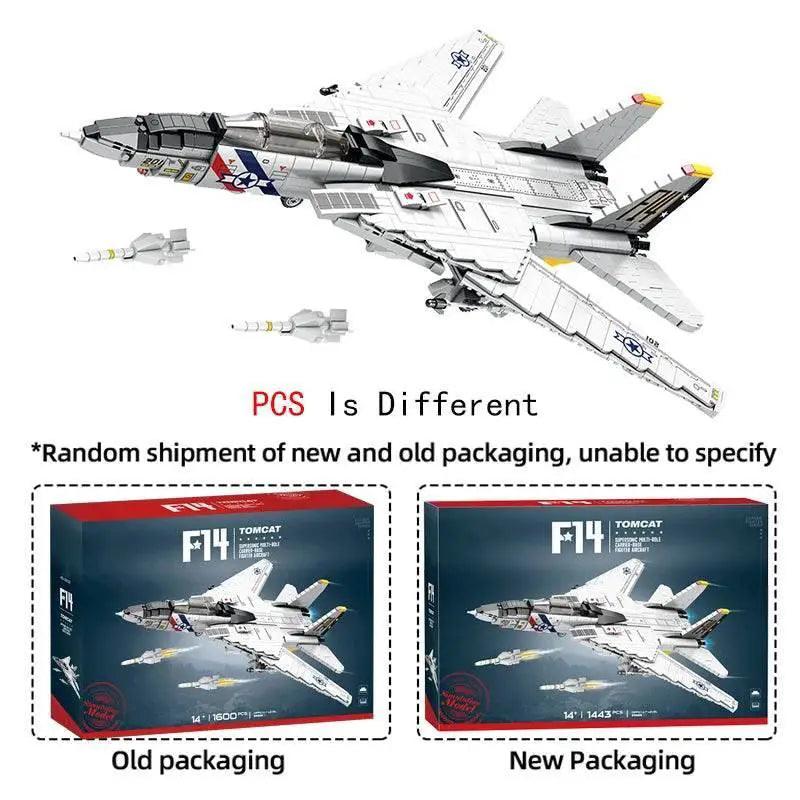  MOC 1443PCS Military Tomcat F14 Fighter Aircraft Building Blocks -  ToylandEU™