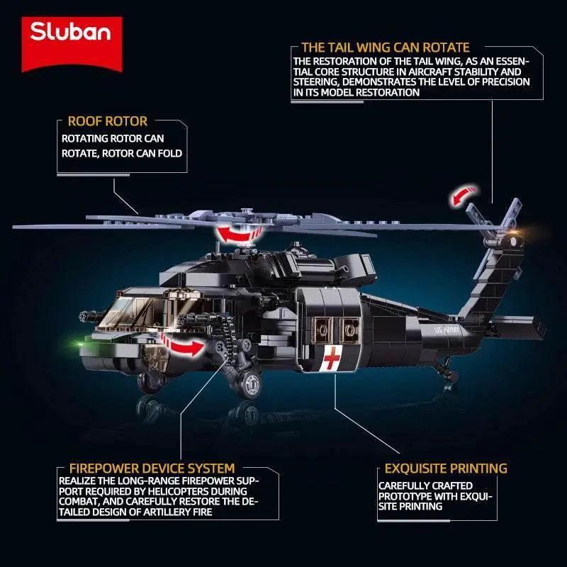  MOC 692PCS Military UH-60L Medical Rescue Aircraft Building Blocks -  ToylandEU™