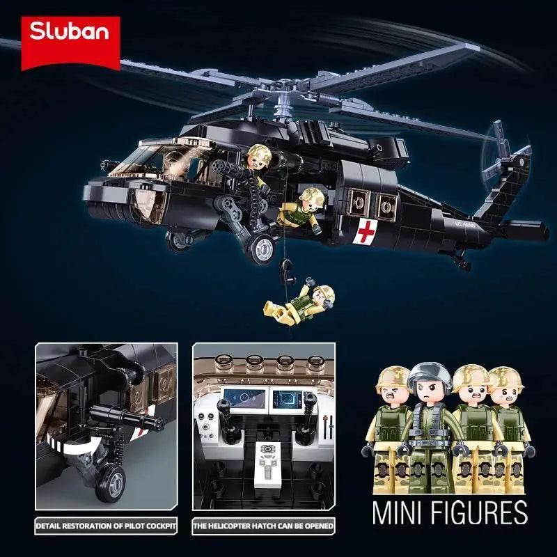  MOC 692PCS Military UH-60L Medical Rescue Aircraft Building Blocks -  ToylandEU™