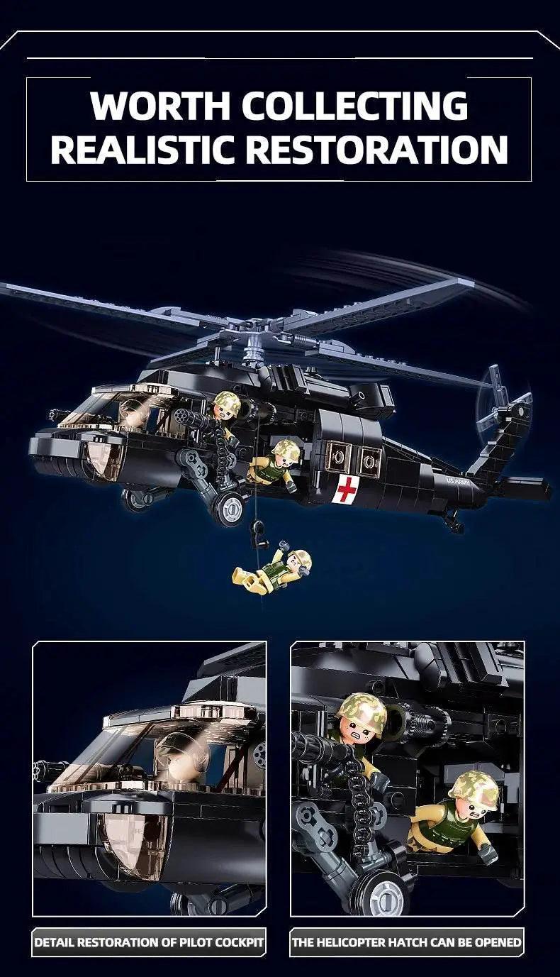  MOC 692PCS Military UH-60L Medical Rescue Aircraft Building Blocks -  ToylandEU™