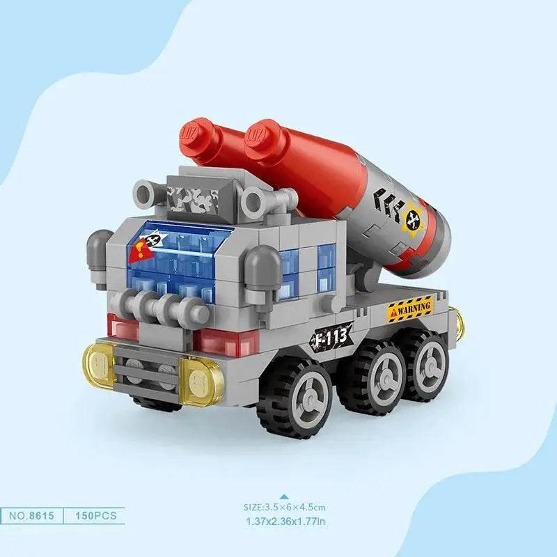  MOC Mini Building Blocks Car Kit DIY Tank Fire Truck Locomotive -  ToylandEU™