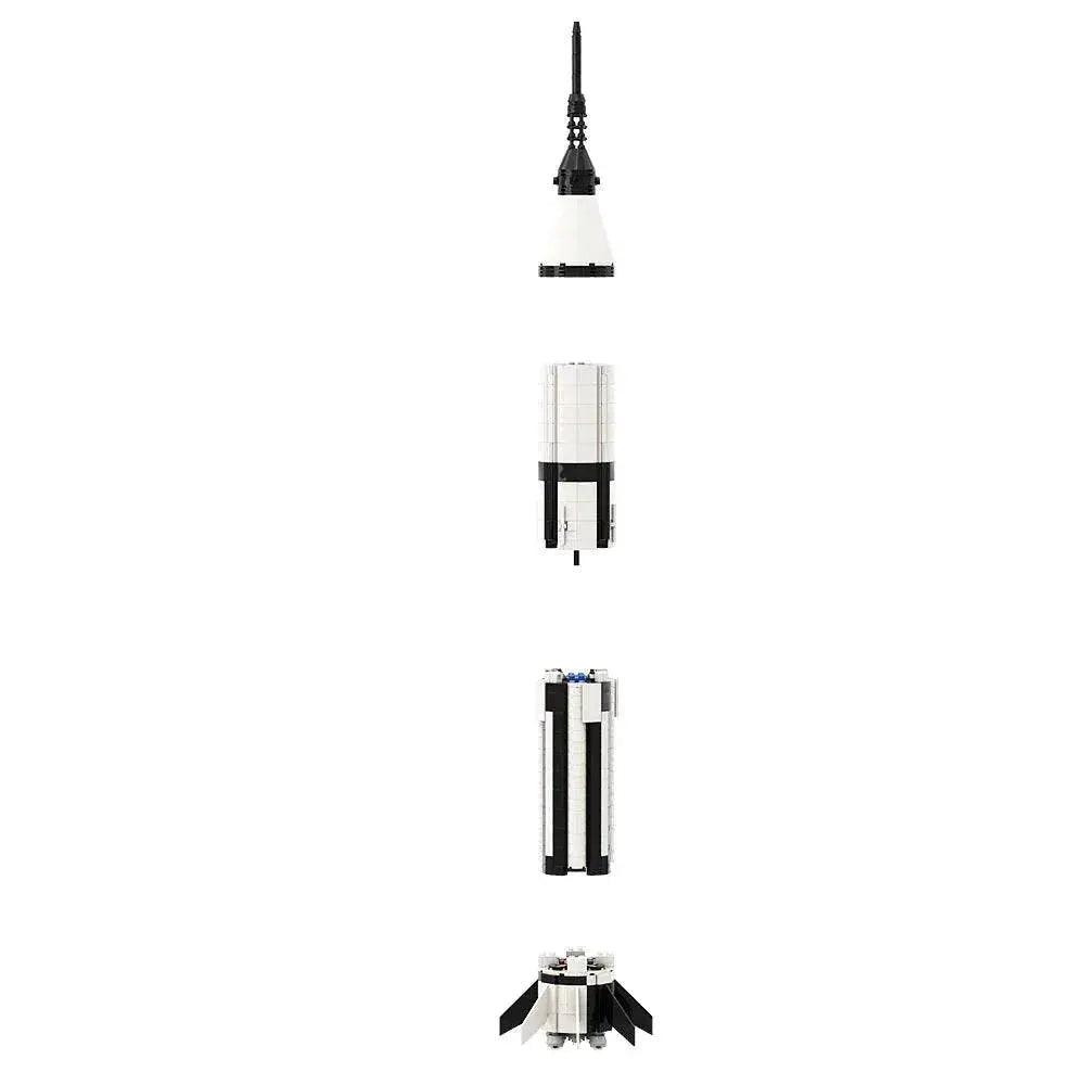  MOC Moc Saturn 1B 110 Scale Booster Carrier Rocket Building Blocks -  ToylandEU™