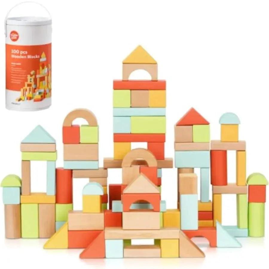  Montessori Toddler Building Blocks With Storage Bucket -  ToylandEU™