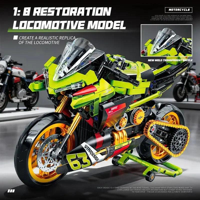  Motorcycle Building Blocks Model Kit For Biker Gift -  ToylandEU™