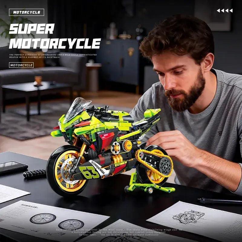 Motorcycle Building Blocks Model Kit For Biker Gift -  ToylandEU™
