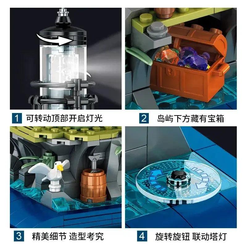  Motorised Lighthouse Building Blocks With LED Light Set -  ToylandEU™