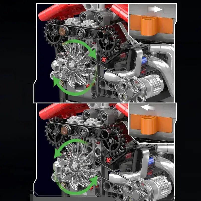  Motorized V12 Engine Building Block Set For Kids Gift -  ToylandEU™
