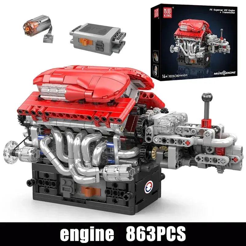  Motorized V12 Engine Building Block Set For Kids Gift -  ToylandEU™