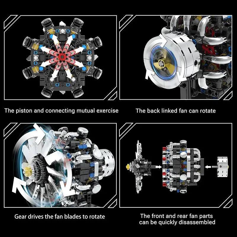  Motorized V8 Engine Building Block Set For Lego Fans -  ToylandEU™