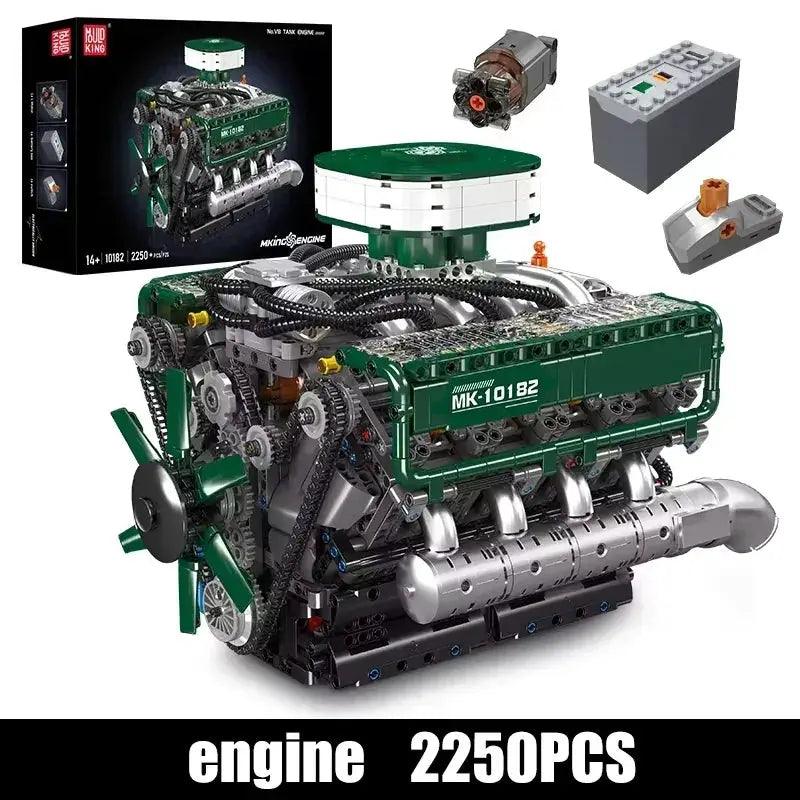 Motorized V8 Tank Engine Building Blocks Remote Control -  ToylandEU™