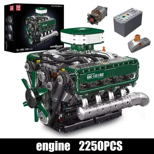  Motorized V8 Tank Engine Building Blocks Remote Control -  ToylandEU™