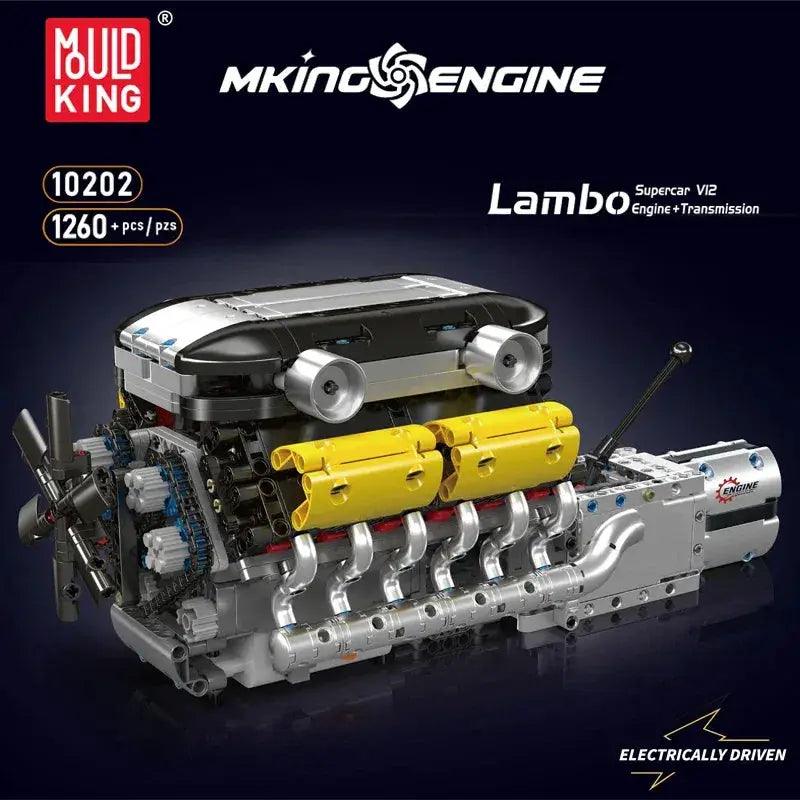  Mould King 10202 Motorized V12 Engine Car Building Set -  ToylandEU™