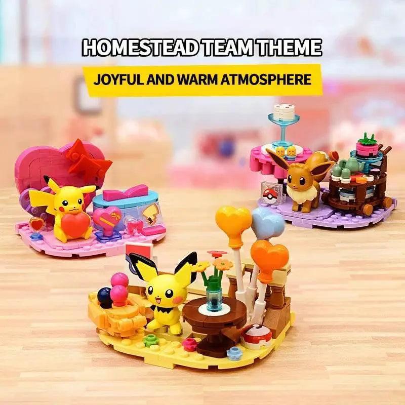  MOC Building Blocks Pikachu Psyduck Seaside Party Scene -  ToylandEU™