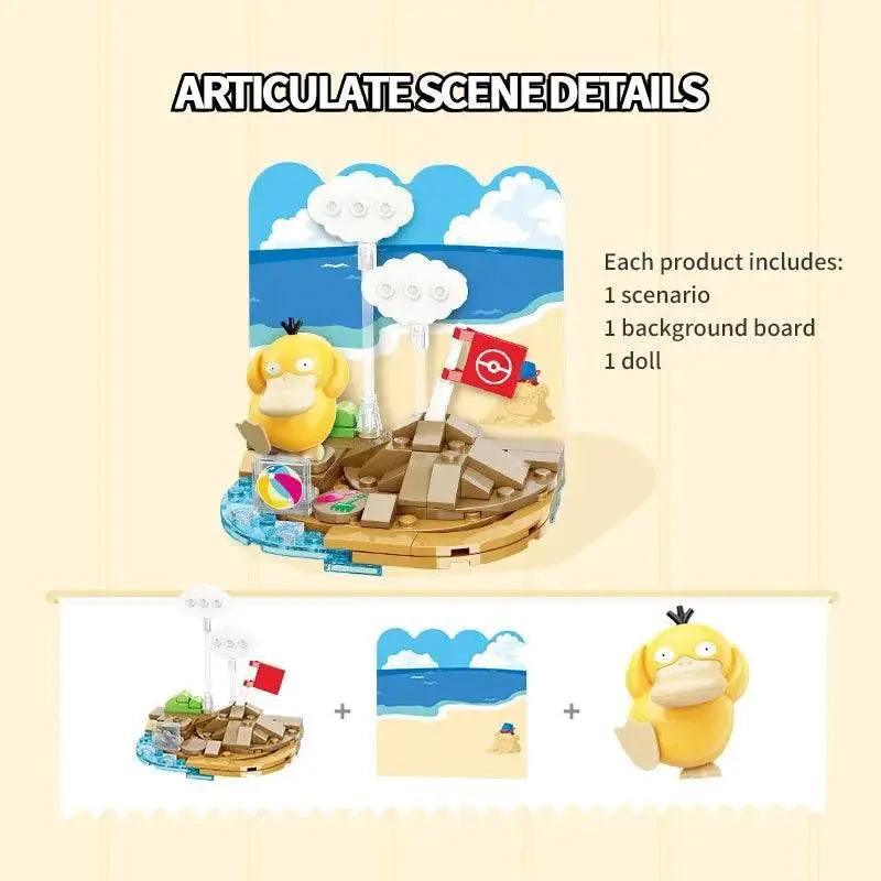  MOC Building Blocks Pikachu Psyduck Seaside Party Scene -  ToylandEU™