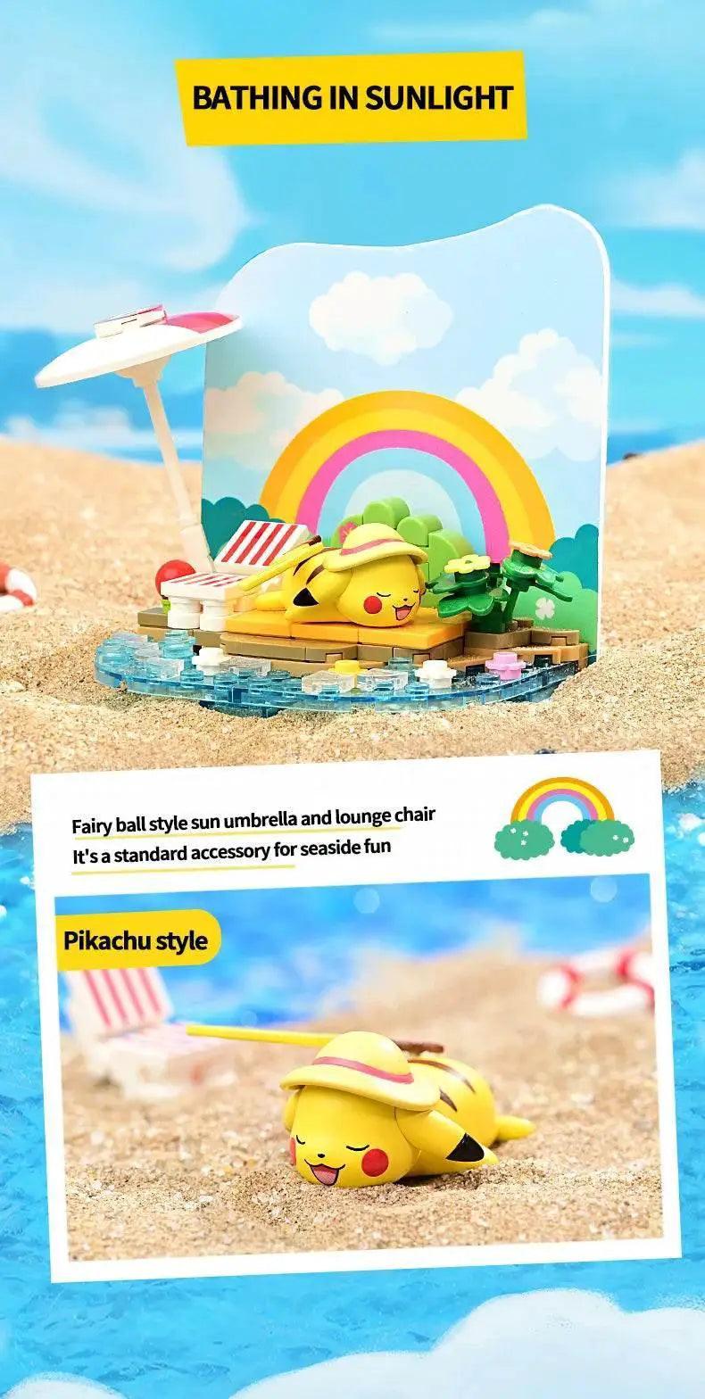  MOC Building Blocks Pikachu Psyduck Seaside Party Scene -  ToylandEU™