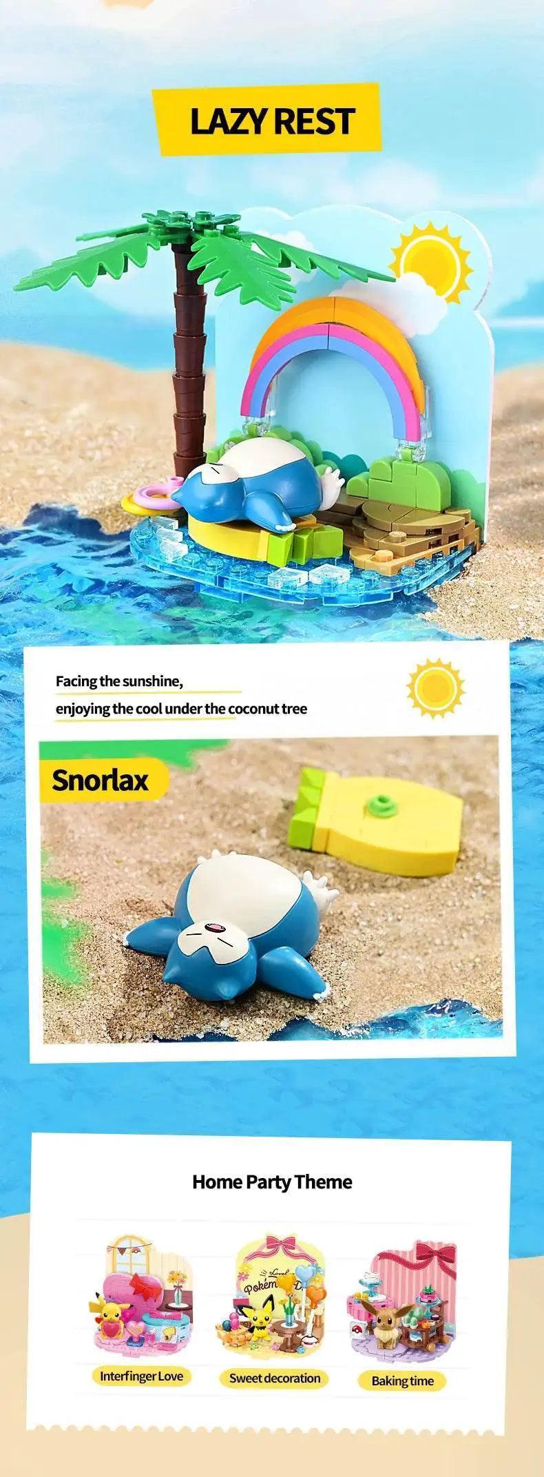  MOC Building Blocks Pikachu Psyduck Seaside Party Scene -  ToylandEU™