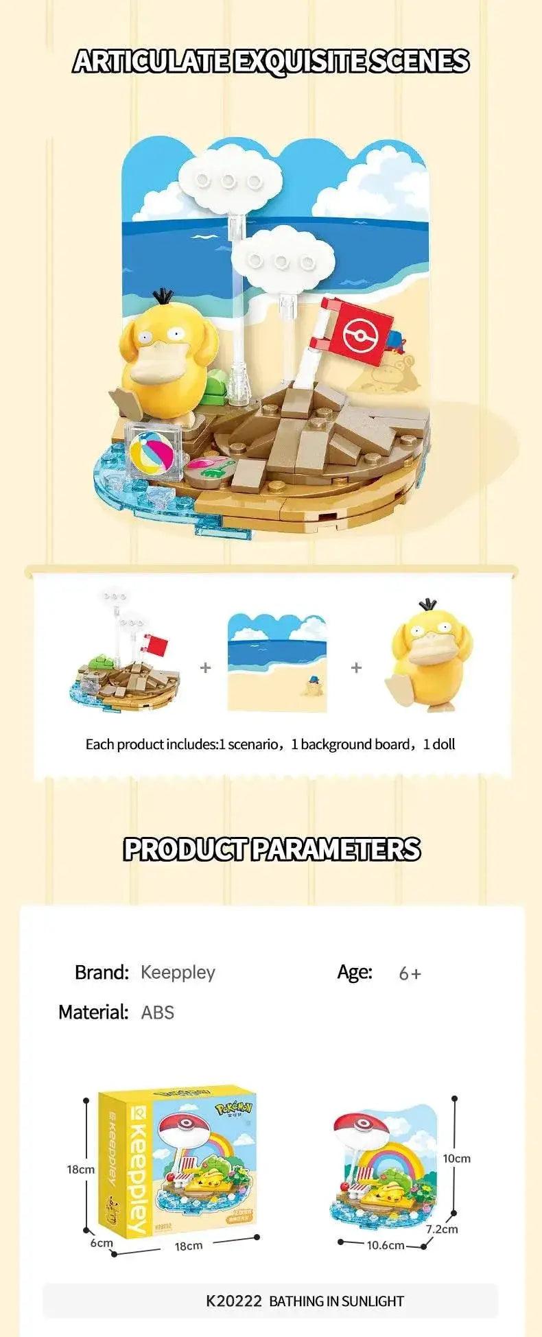  MOC Building Blocks Pikachu Psyduck Seaside Party Scene -  ToylandEU™