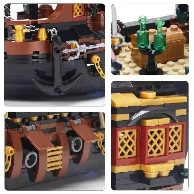  MOC Pirate Ship Building Blocks Sailboat Model Bricks Creative Decor -  ToylandEU™