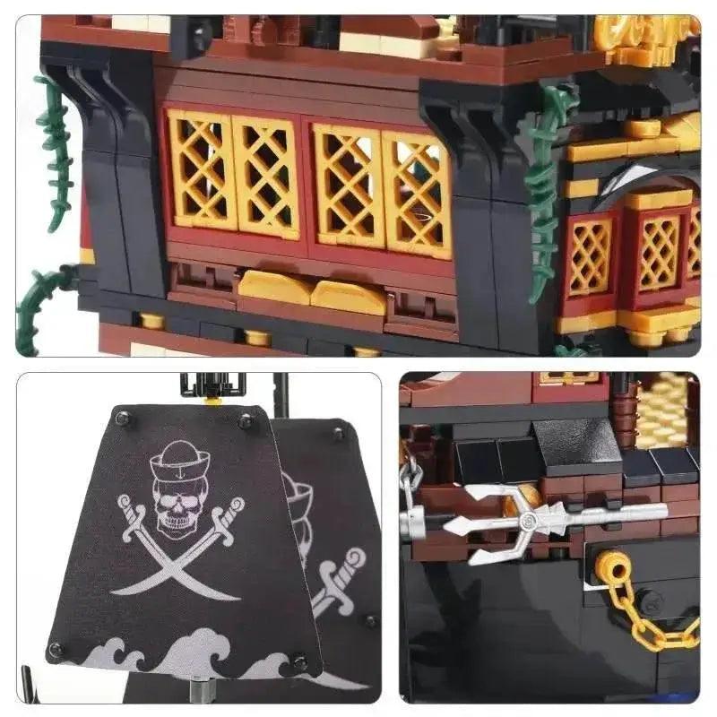  MOC Pirate Ship Building Blocks Sailboat Model Bricks Creative Decor -  ToylandEU™