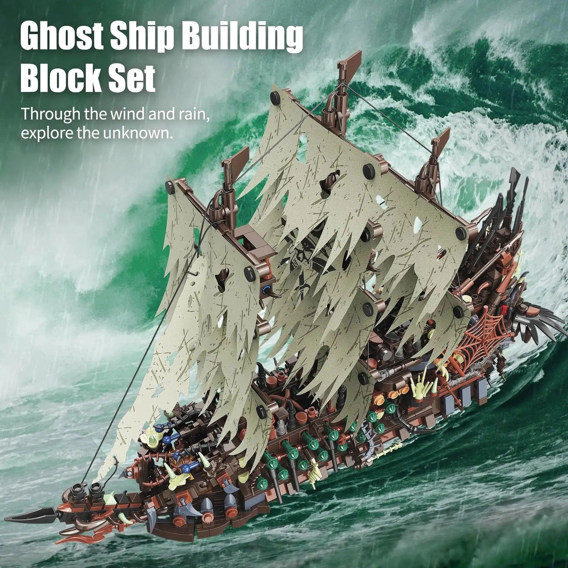 Pirate Ship Building Kit With Lights MOC Flying Dutchman -  ToylandEU™