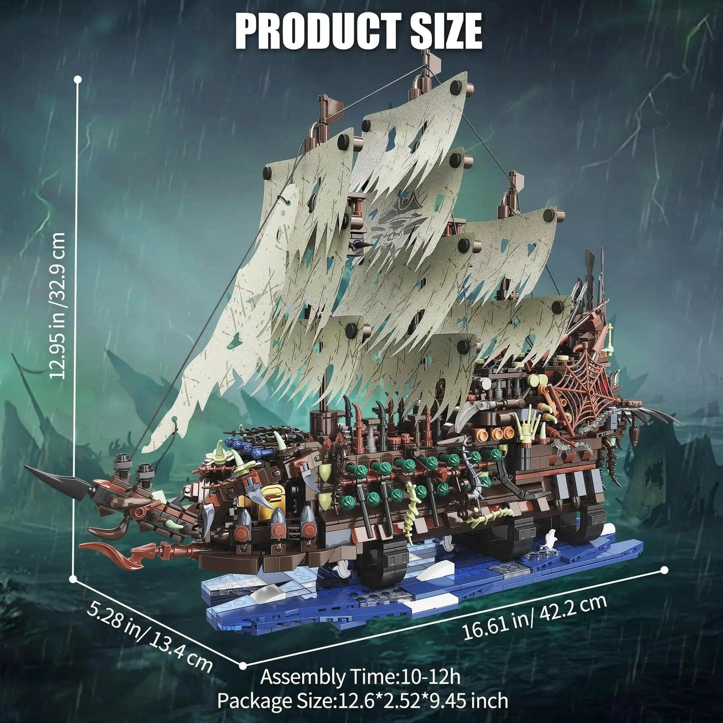  Pirate Ship Building Kit With Lights MOC Flying Dutchman -  ToylandEU™