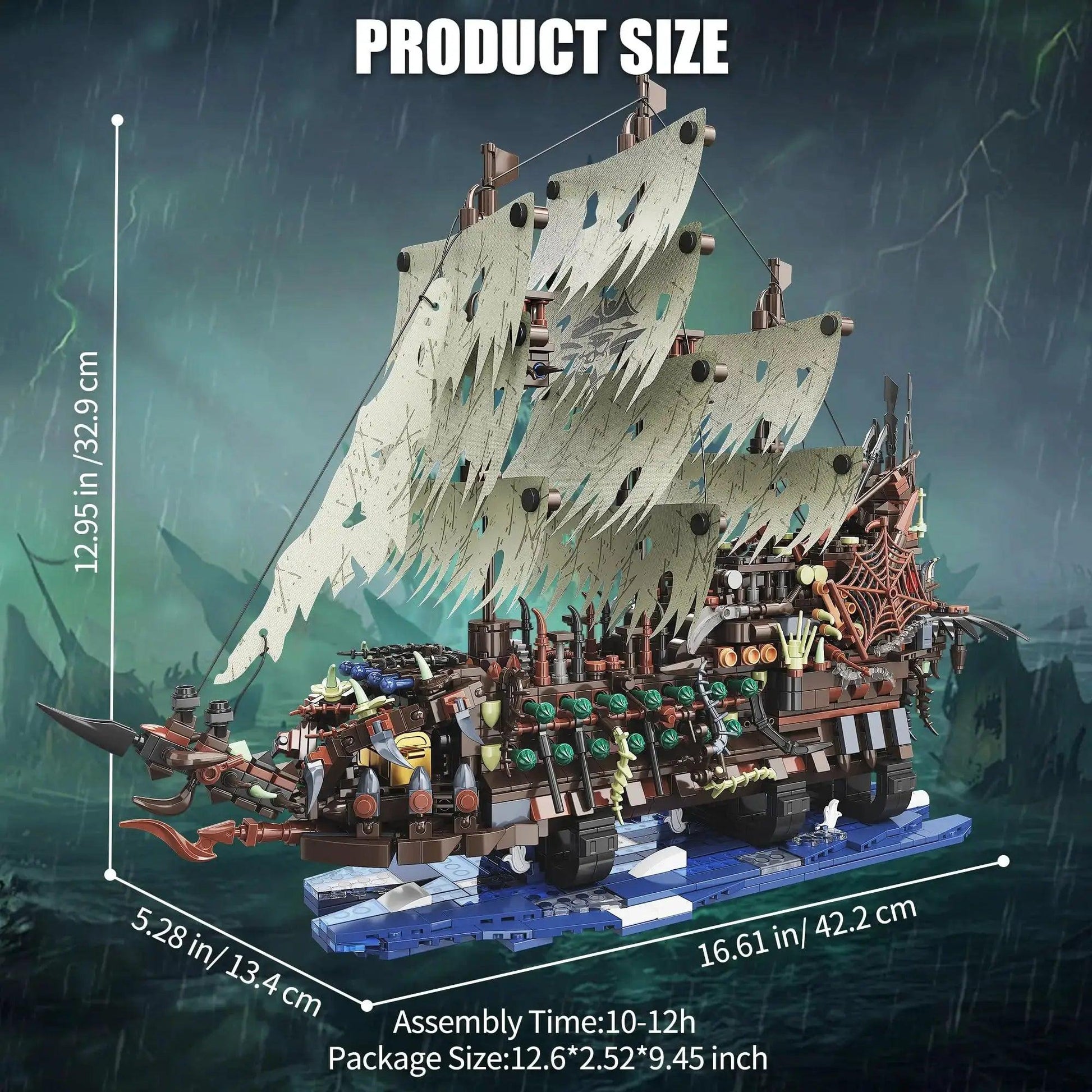 Pirate Ship Building Kit With Lights MOC Flying Dutchman -  ToylandEU™