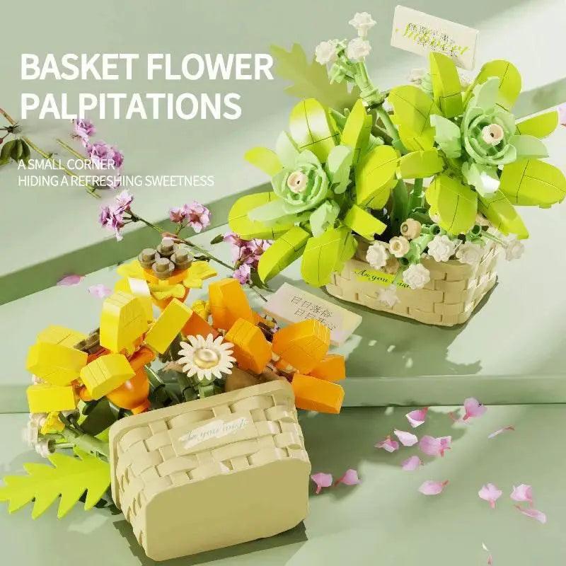  MOC Potted Flower Basket Building Blocks Creative Bonsai Plant -  ToylandEU™