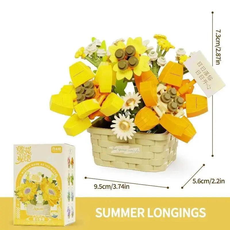  MOC Potted Flower Basket Building Blocks Creative Bonsai Plant -  ToylandEU™