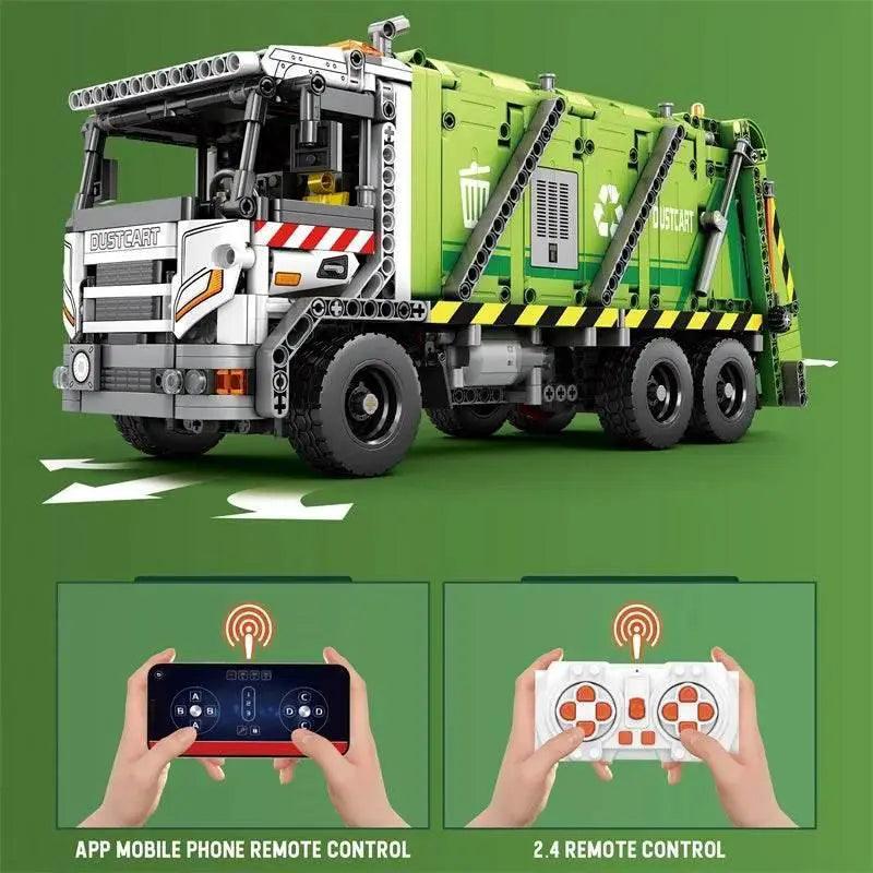  MOC Remote Control Compressed Garbage Truck Building Blocks Kids Toys -  ToylandEU™