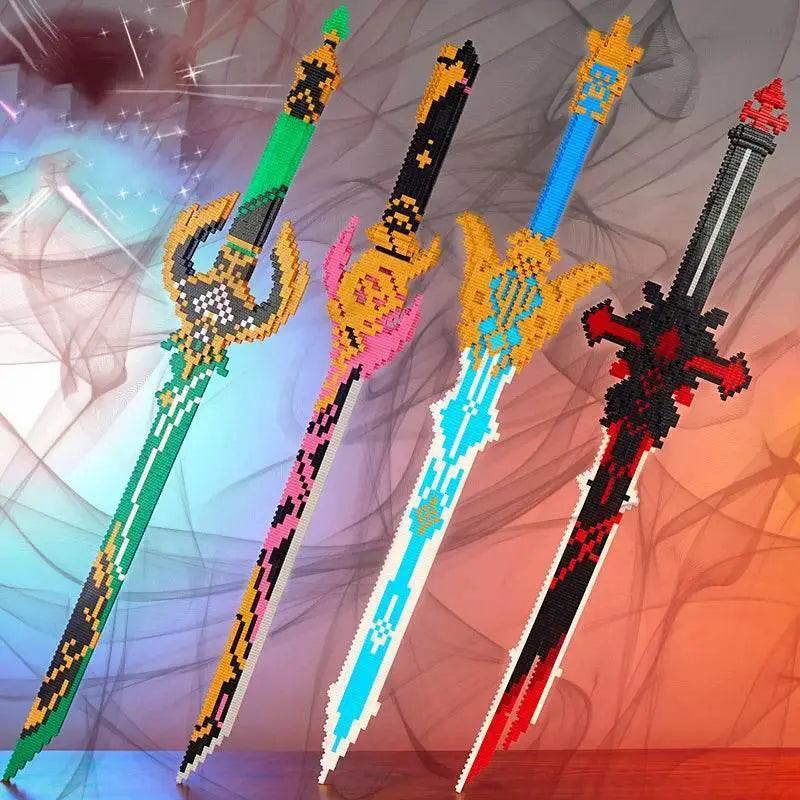  MOC Samurai Sword Building Blocks Anime Ninja Weapon Model Assembly Bricks Boys Toy Idea Desktop Decoration -  ToylandEU™