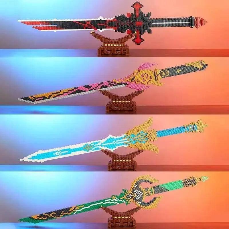 MOC Samurai Sword Building Blocks Anime Ninja Weapon Model Assembly Bricks Boys Toy Idea Desktop Decoration -  ToylandEU™