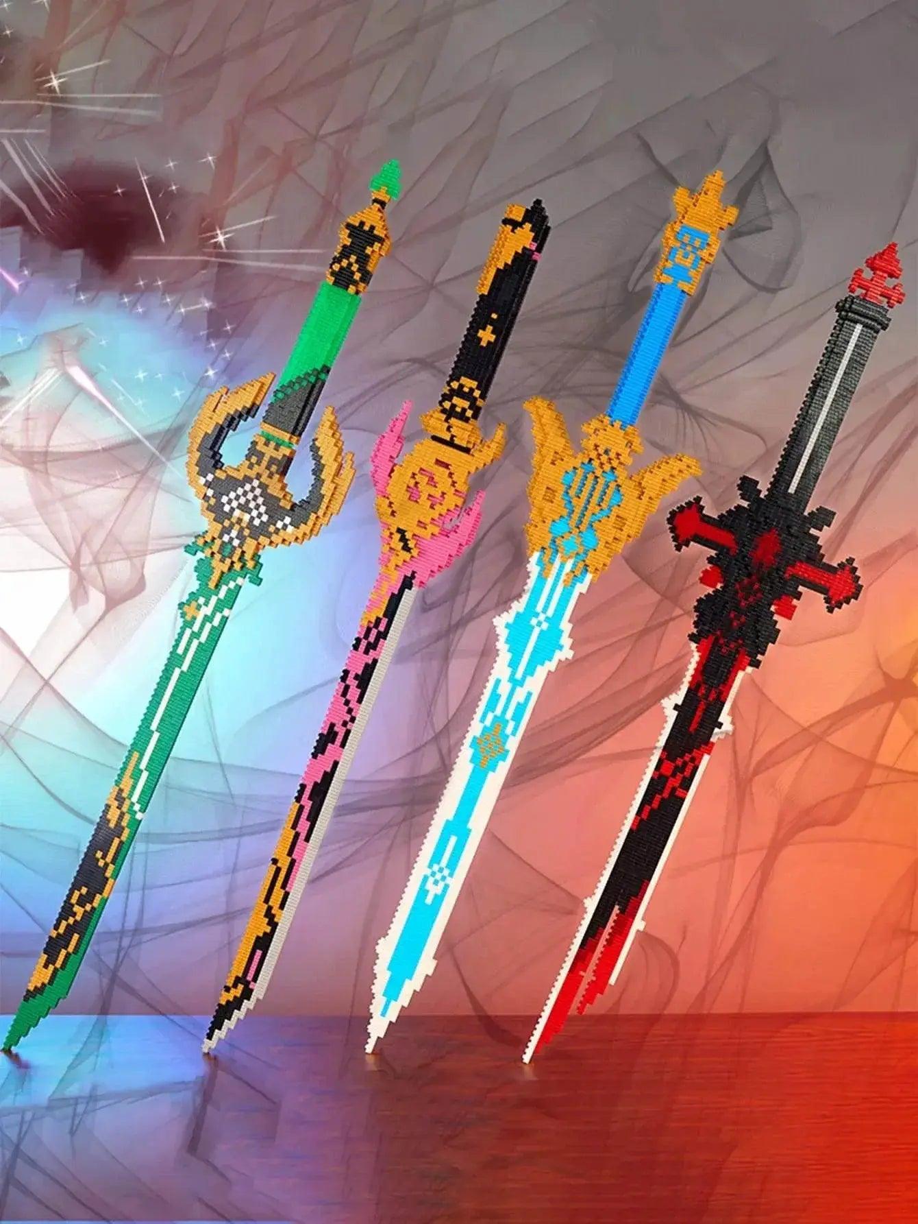  MOC Samurai Sword Building Blocks Anime Ninja Weapon Model Assembly Bricks Boys Toy Idea Desktop Decoration -  ToylandEU™