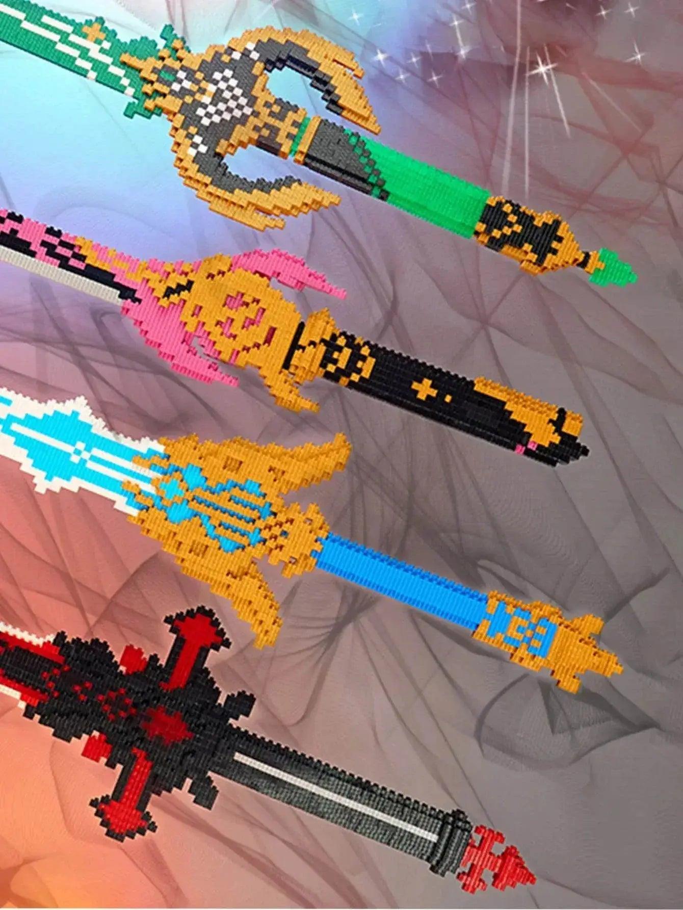  MOC Samurai Sword Building Blocks Anime Ninja Weapon Model Assembly Bricks Boys Toy Idea Desktop Decoration -  ToylandEU™