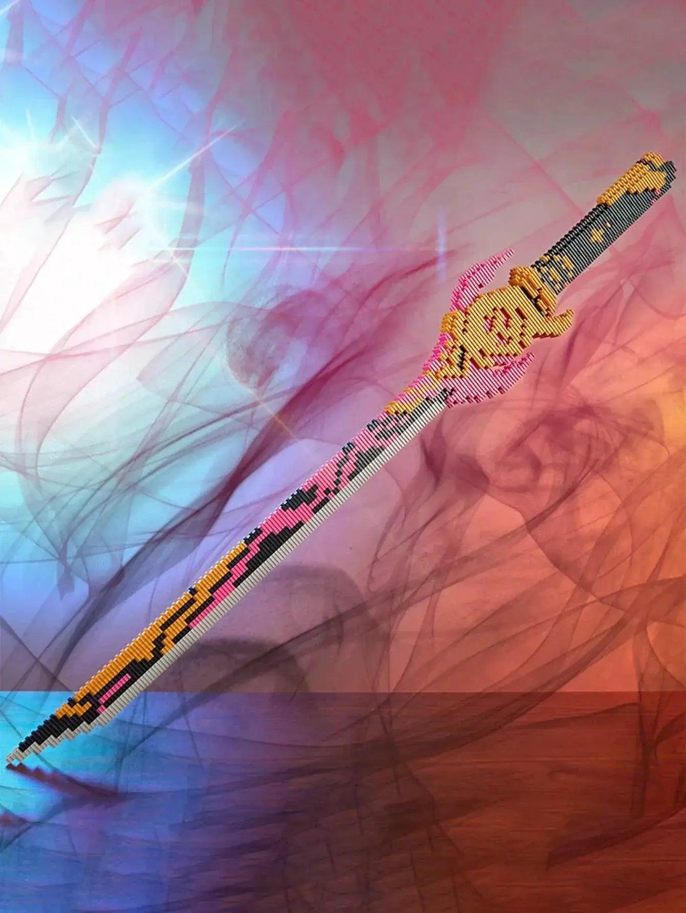  MOC Samurai Sword Building Blocks Anime Ninja Weapon Model Assembly Bricks Boys Toy Idea Desktop Decoration -  ToylandEU™