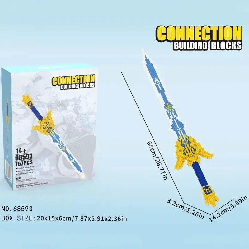  MOC Samurai Sword Building Blocks Anime Ninja Weapon Model Assembly Bricks Boys Toy Idea Desktop Decoration -  ToylandEU™