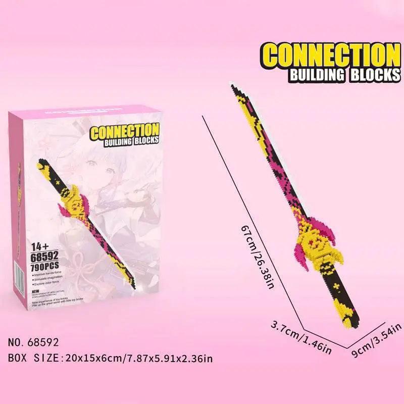  MOC Samurai Sword Building Blocks Anime Ninja Weapon Model Assembly Bricks Boys Toy Idea Desktop Decoration -  ToylandEU™