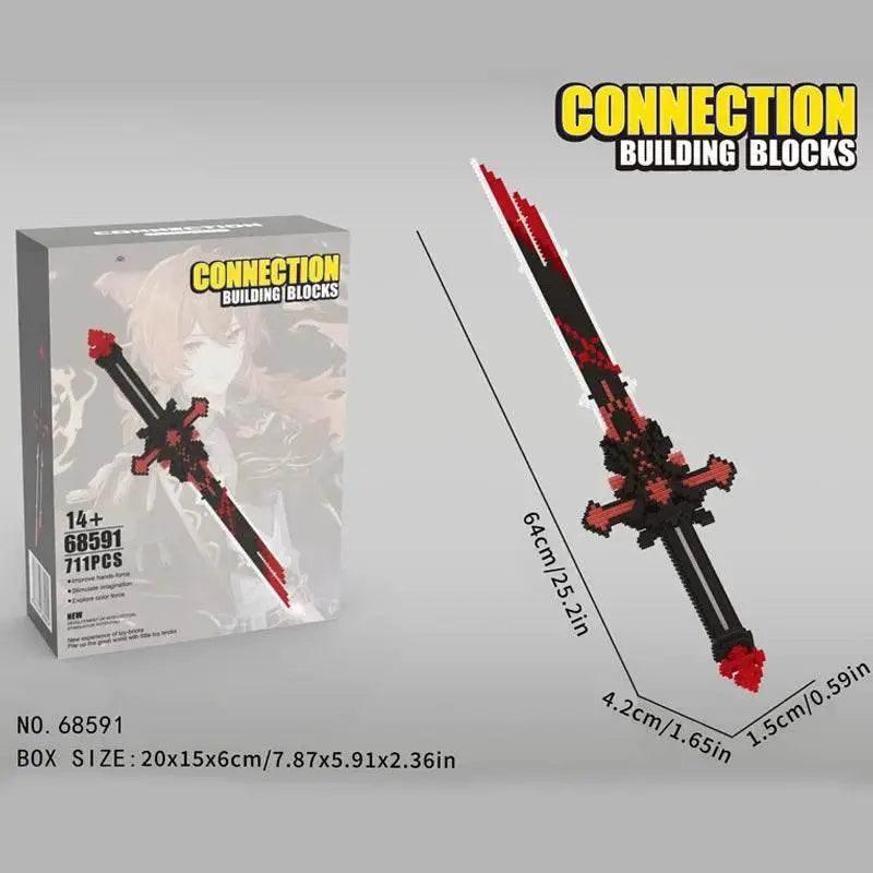  MOC Samurai Sword Building Blocks Anime Ninja Weapon Model Assembly Bricks Boys Toy Idea Desktop Decoration -  ToylandEU™